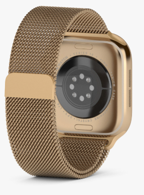 Apple Watch Series 10 42mm Gold Titanium Case with Gold Stainless Steel Milanese Loop