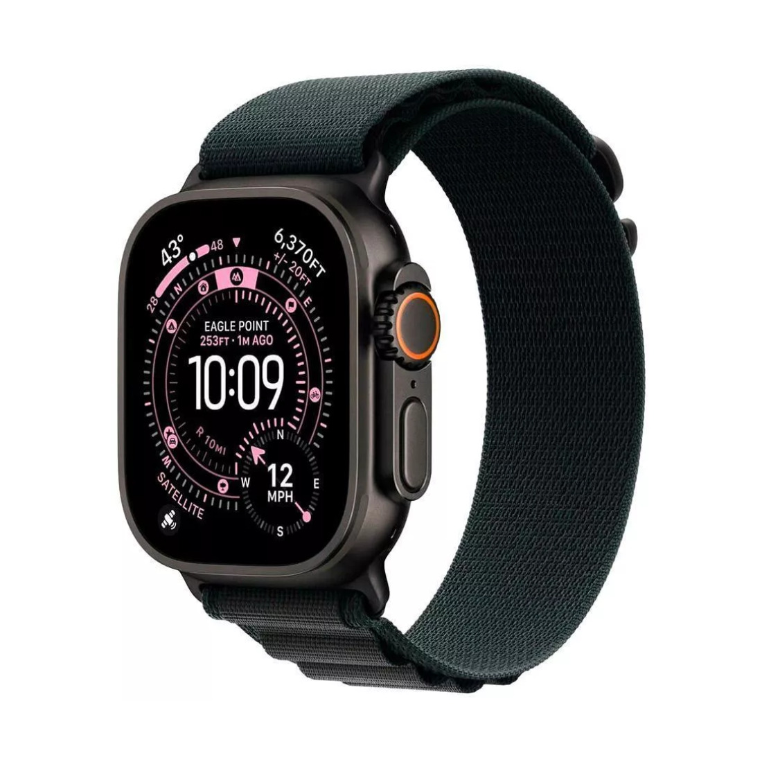 Apple Watch Ultra 3 49mm Black Titanium Case with Black Alpine Loop (S)