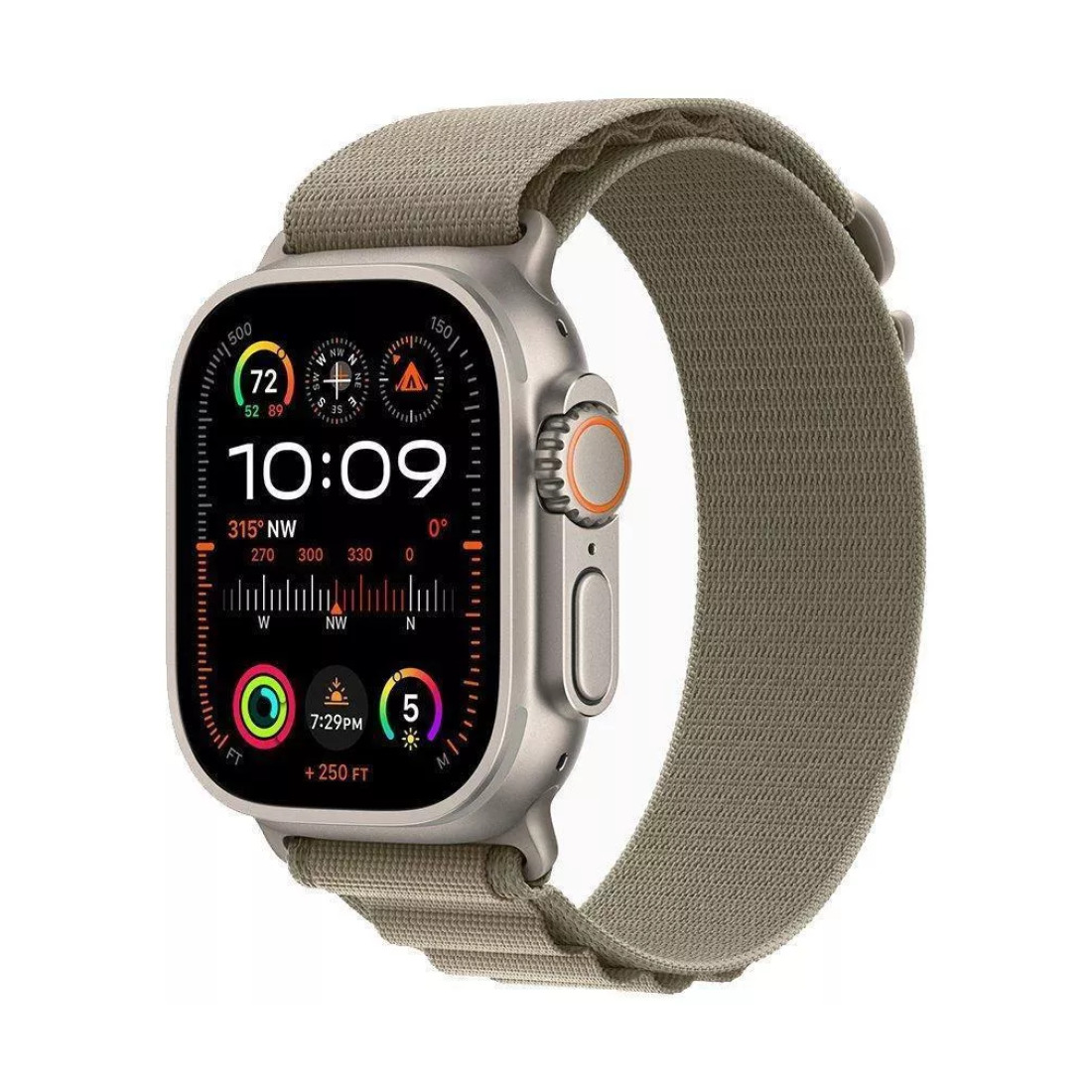 Apple Watch Ultra 2 49 mm Titanium Case Olive Alpine Loop (S)