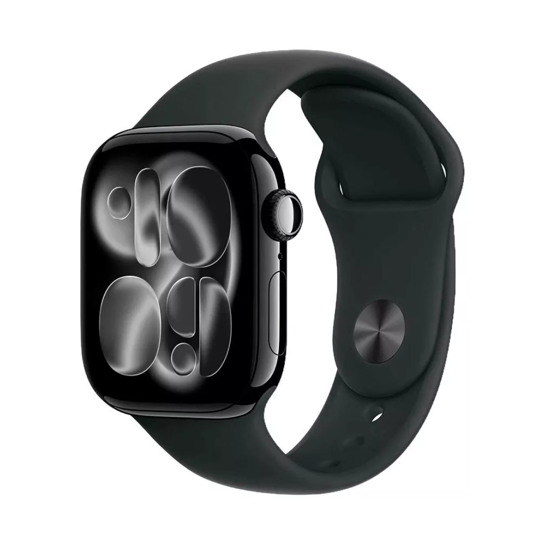 Apple Watch Series 11 46mm Jet Black Aluminium Case with Black Sport Band (S/M)