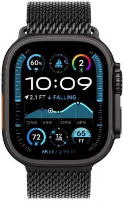 Apple Watch Ultra 2 (2024) 49 mm Black Titanium Case Black Milanese Loop (M)