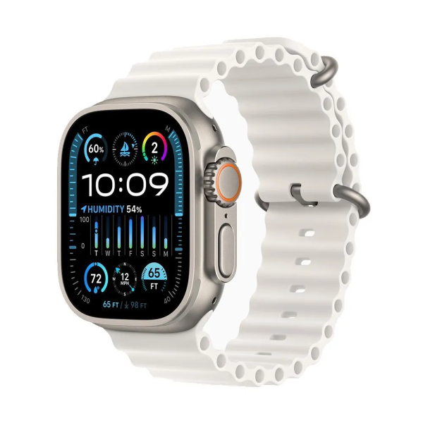 Apple Watch Ultra 2 49 mm (GPS) Titanium Case White Ocean Band (One Size) (MREJ3/MRF93)