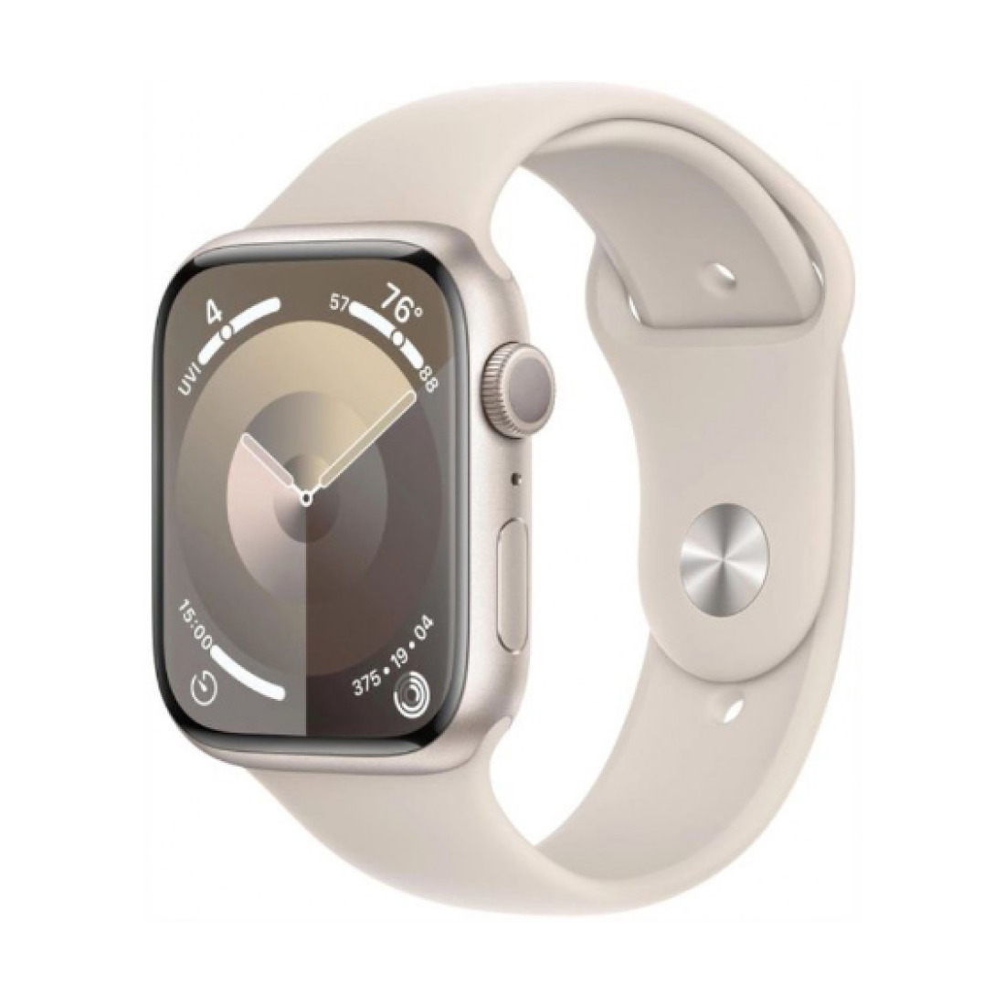 Apple Watch Series 9 45mm (GPS) Starlight Aluminum Case with Starlight Sport Band (M/L) (MR973)