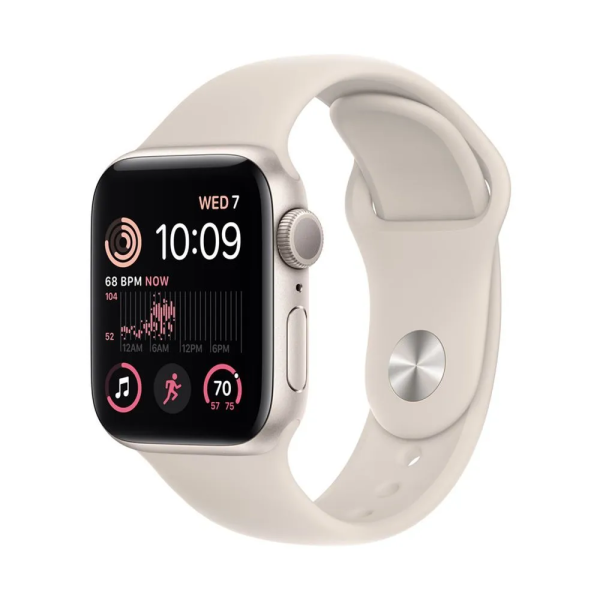 Apple Watch SE Gen 2 40mm Starlight Aluminum Case with Starlight Sport Band (M/L)