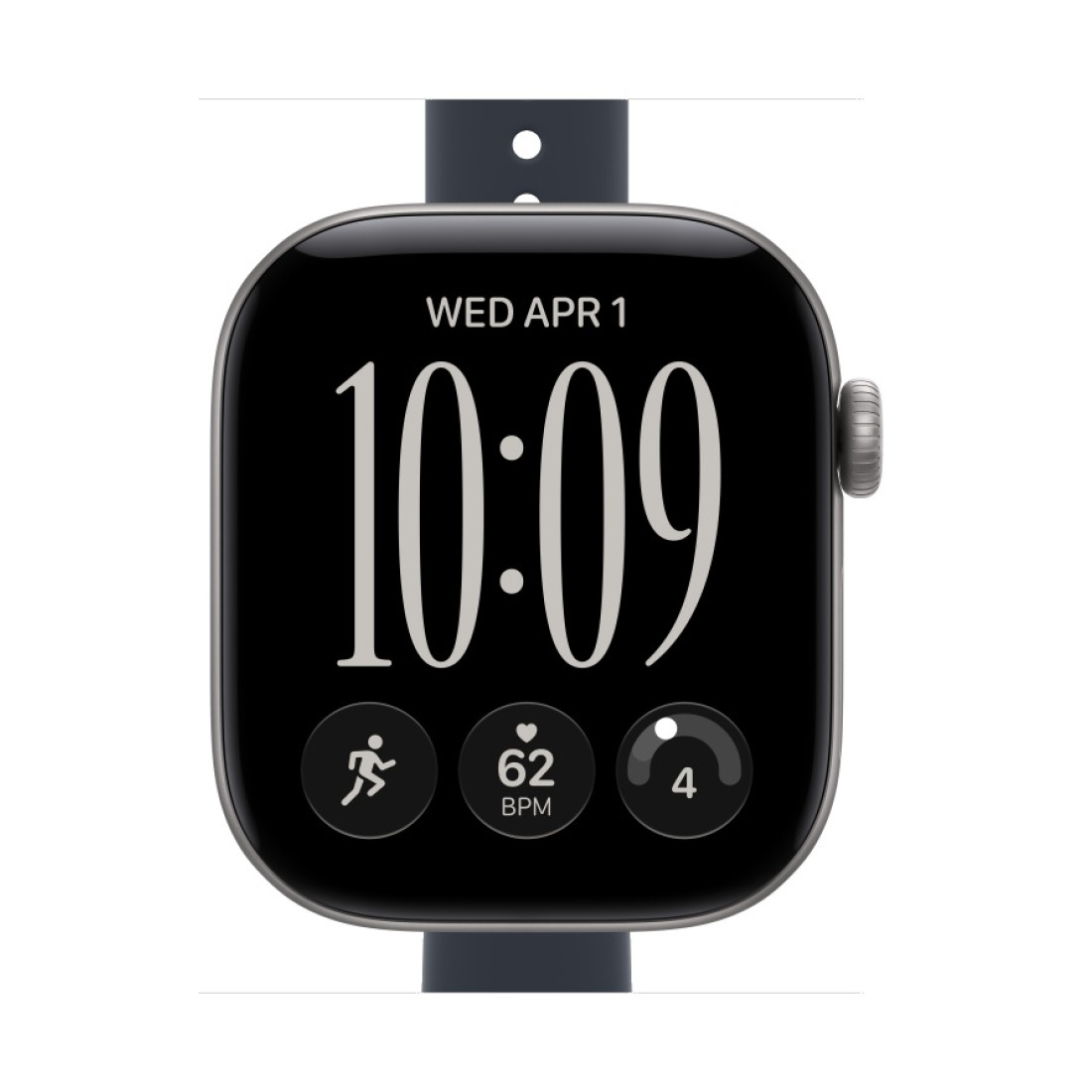 Apple Watch Series 12 42mm Space Gray Aluminum Case with Navy Blue Sport Band (S/M)