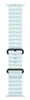 Apple Watch Ultra 2 (2024) 49mm Natural Titanium Case with Ice Blue Ocean Band (One Size)
