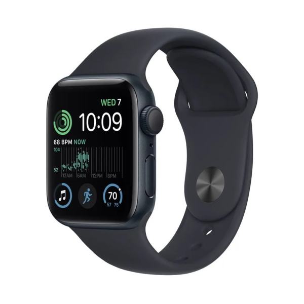 Apple Watch SE Gen 2 44mm Midnight Aluminum Case with Midnight Sport Band (M/L)