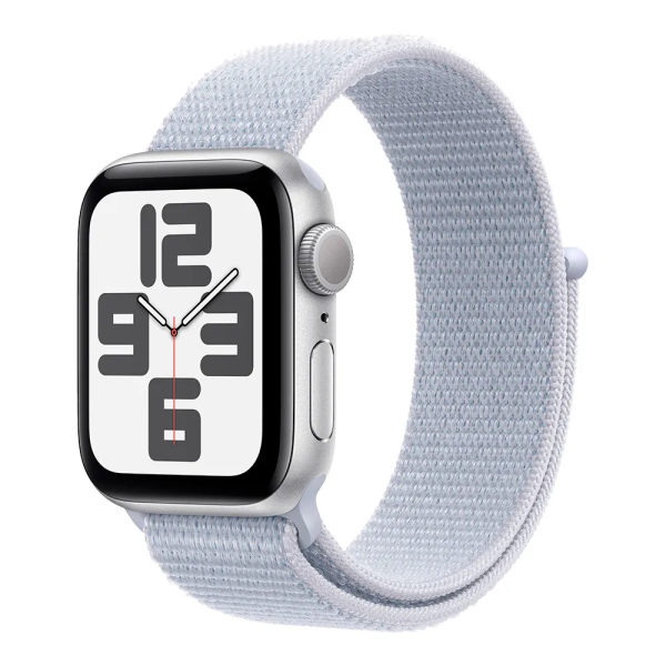 Apple Watch SE Gen 2 40mm Silver Aluminium Case with Blue Cloud Sport Loop (One Size)