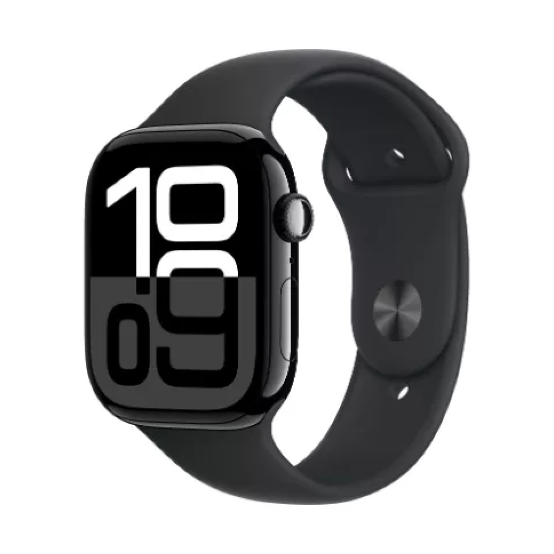 Apple Watch Series 10 46mm Jet Black Aluminum Case with Black Sport Band (S/M)
