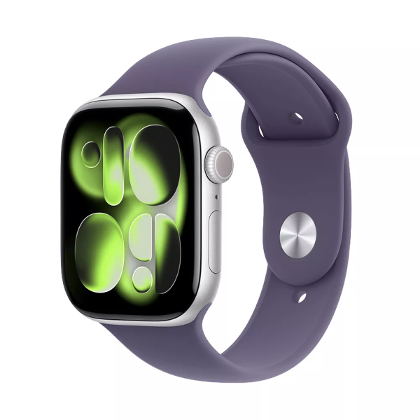 Apple Watch Series 11 46mm Silver Aluminium Case with Purple Fog Sport Band (S/M)