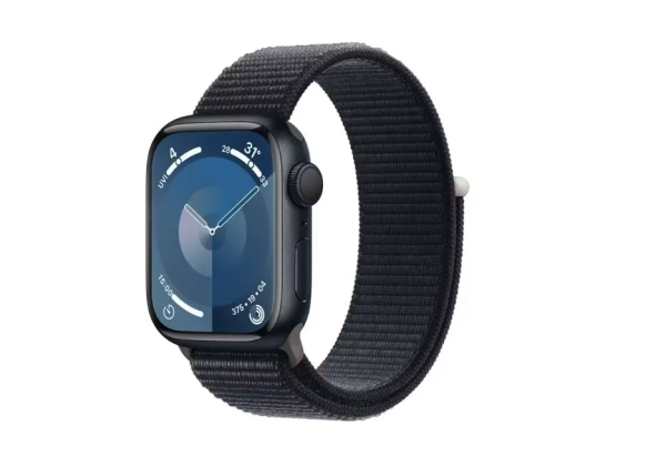 Apple Watch Series 9 41mm Midnight Aluminum Case with Midnight Sport Loop