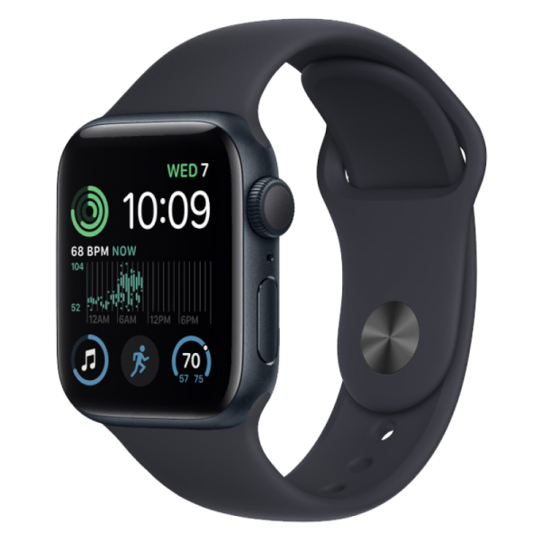 Apple Watch SE Gen 2 44mm (GPS+Cellular) Midnight Aluminum Case with Midnight Sport Band (M/L) (MNU03/MRH73)