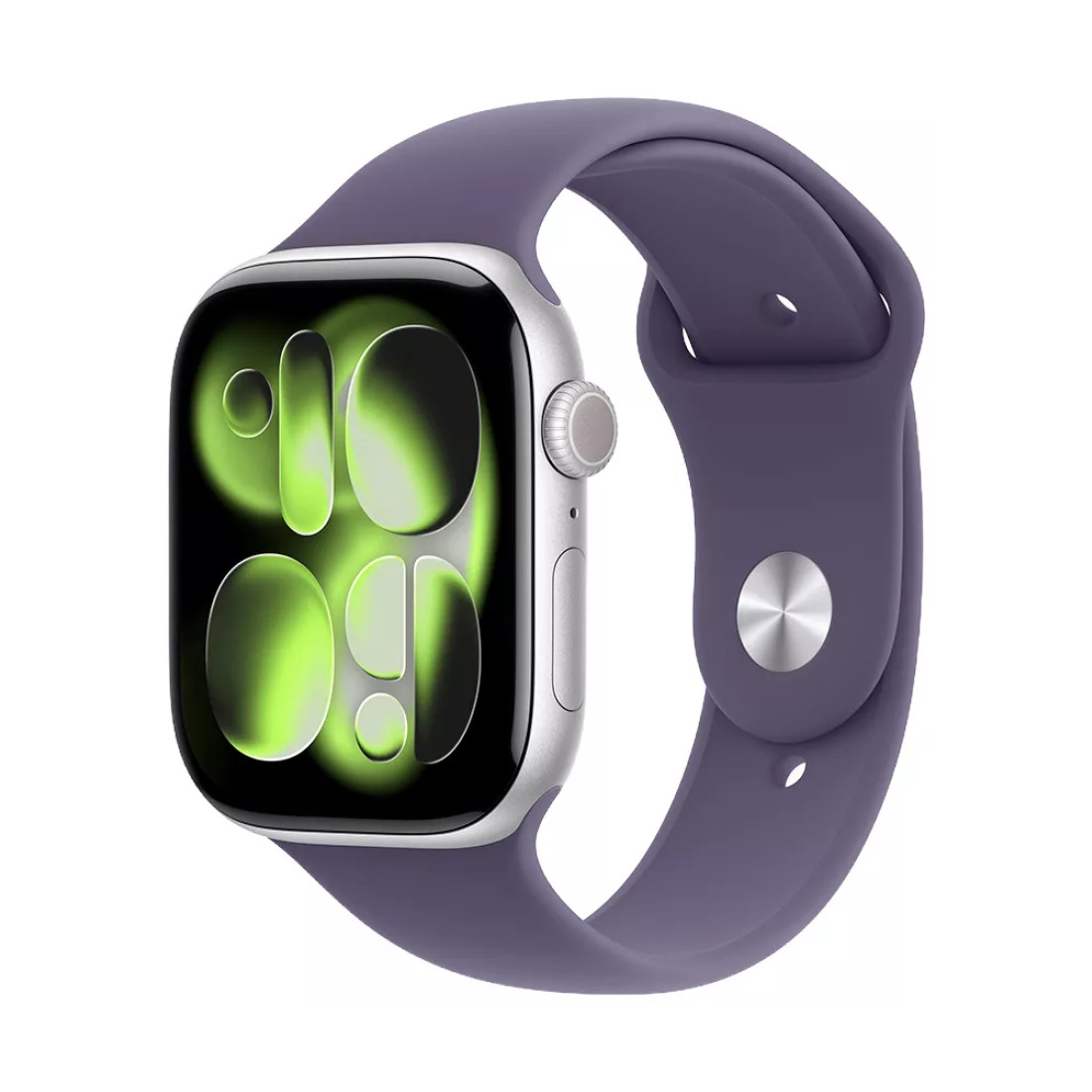 Apple Watch Series 11 46mm Silver Aluminium Case with Purple Fog Sport Band (S/M)