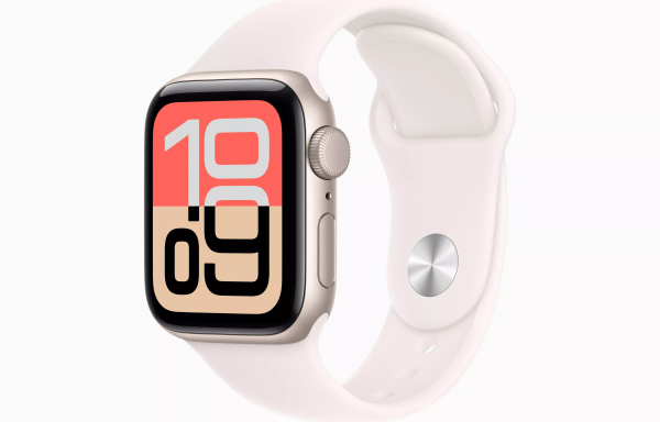 Apple Watch SE Gen 3 40mm Starlight Aluminum Case with Light Blush Sport Band (S/M)