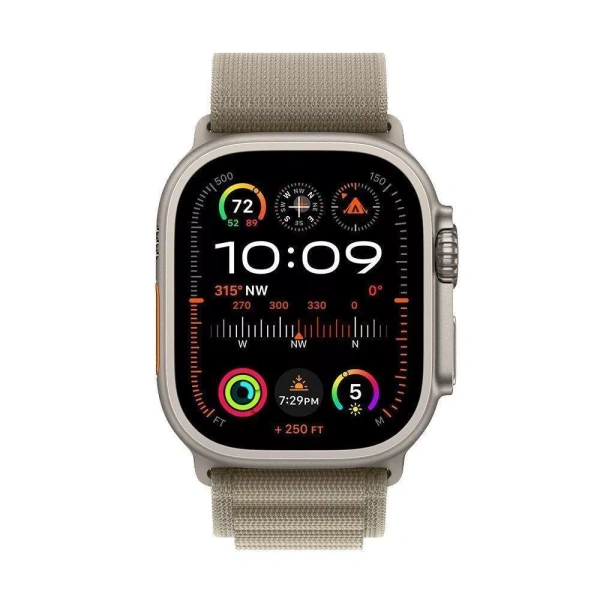 Apple Watch Ultra 2 49 mm Titanium Case Olive Alpine Loop (S)