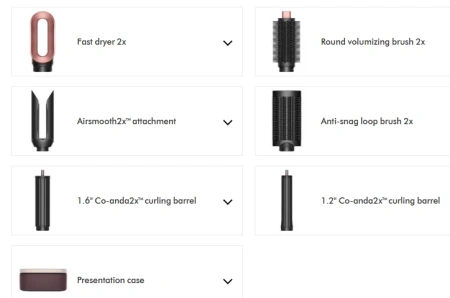 Фен-стайлер Dyson Airwrap Co-anda 2x HS09 (Ceramic Pink/Rose Gold) with Case (598767-01)