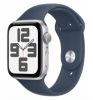 Apple Watch SE Gen 2 40mm (GPS) Silver Aluminum Case with Storm Blue Sport Band (M/L) (MRE23)