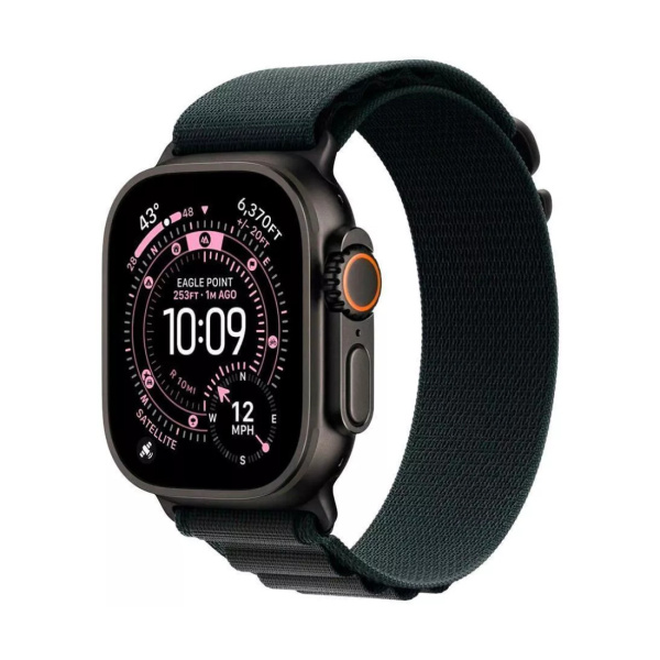 Apple Watch Ultra 3 49mm Black Titanium Case with Black Alpine Loop (S)