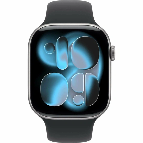 Apple Watch Series 11 46mm Space Gray Aluminum Case with Black Sport Band (M/L)