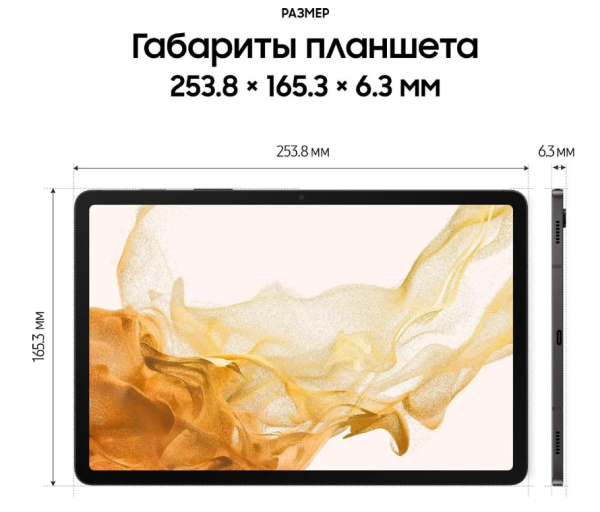 Samsung Galaxy Tab S8 5G 256Gb (Графит) (SM-X706BZABCAU)