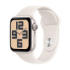 Apple Watch SE (2024) 40mm Starlight Aluminium Case with Starlight Sport Band (S/M)