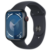 Apple Watch Series 9 45mm (GPS+Cellular) Midnight Aluminum Case with Midnight Sport Band (M/L) (MRMD3)