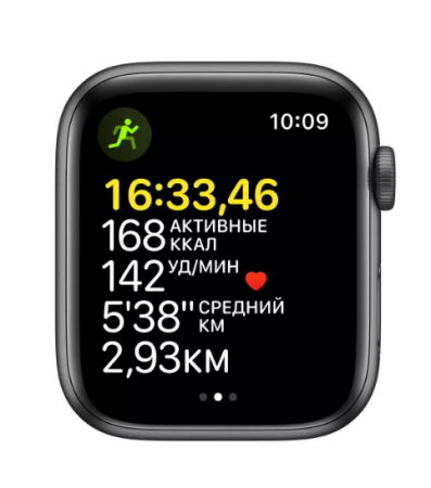 Apple Watch SE 44mm (GPS) Space Gray Aluminum Case with Midnight Sport Band (MKQ63)