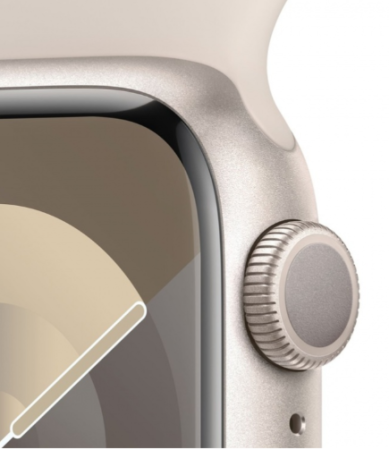 Apple Watch Series 9 45mm (GPS) Starlight Aluminum Case with Starlight Sport Loop (MR983)