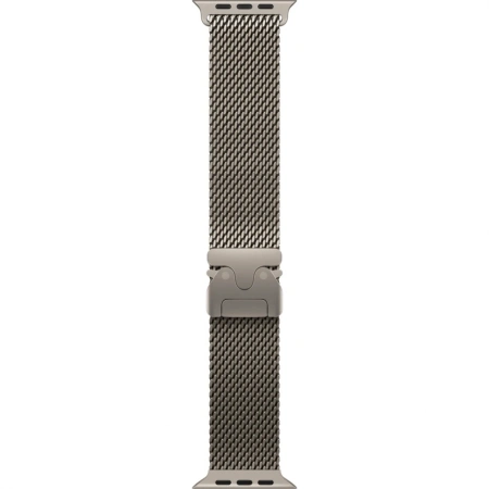 Apple Watch Ultra 3 49mm Natural Titanium Case with Natural Titanium Milanese Loop (L)