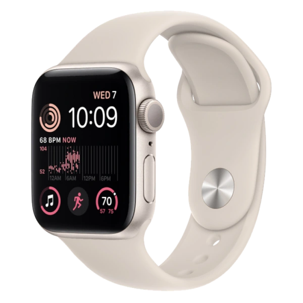 Apple Watch SE Gen 2 40mm (GPS+Cellular) Starlight Aluminum Case with Starlight Solo Loop (MRWF3)