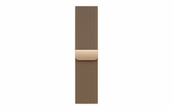 Apple Watch Series 11 42mm Gold Titanium Case with Gold Milanese Loop