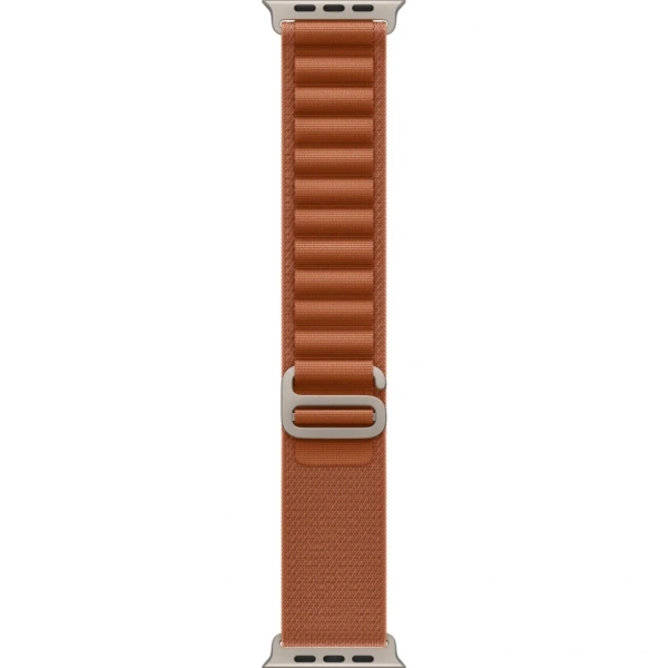Apple Watch Ultra 3 49mm Natural Titanium Case with Terra Cotta Alpine Loop (M)
