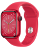 Apple Watch Series 8 41mm (GPS + Cellular) Red Aluminum Case with Red Sport Band (MNJ23)