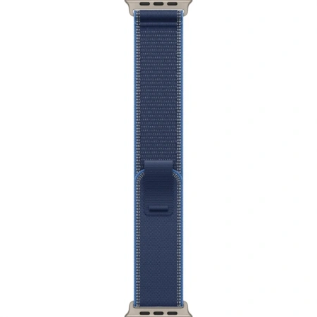 Apple Watch Ultra 3 49mm Natural Titanium Case with Blue/Bright Blue Trail Loop (S/M)