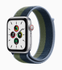 Apple Watch SE 44mm (GPS) Silver Aluminum Case with Abyss Blue/Moss Green Sport Loop (MKRM3)