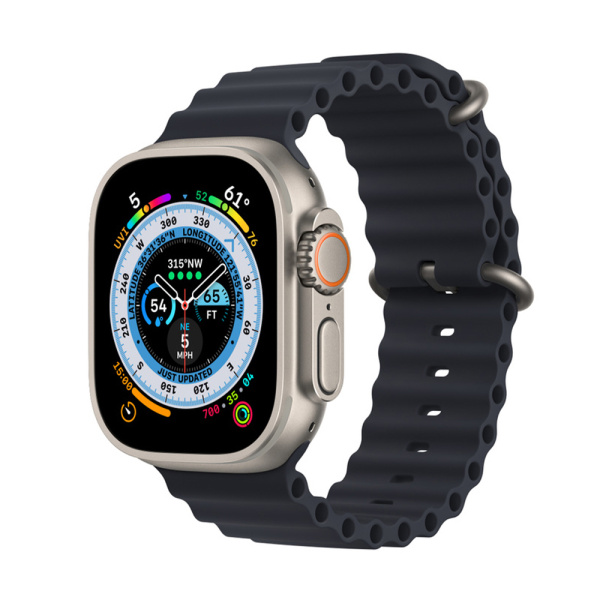 Apple Watch Ultra 49 mm (GPS+Cellular) Titanium Case Midnight Ocean Band (One Size) (MQET3/MQFK3/MQF63)