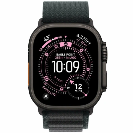 Apple Watch Ultra 3 49mm Black Titanium Case with Black Alpine Loop (S)