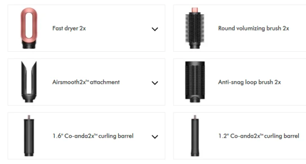 Фен-стайлер Dyson Airwrap Co-anda 2x HS09 (Ceramic Pink/Rose Gold)