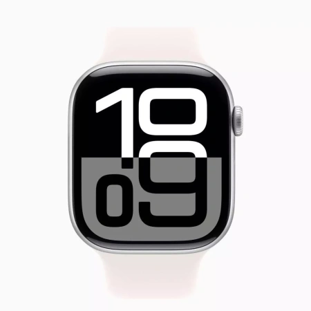 Apple Watch Series 10 42mm Silver Aluminum Case with Light Blush Sport Band (M/L)