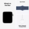 Apple Watch SE (2024) 40mm Silver Aluminium Case with Denim Sport Band (S/M)