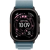 Apple Watch Ultra 3 49mm Black Titanium Case with Light Blue Alpine Loop (L)