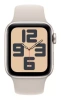 Apple Watch SE (2024) 40mm Starlight Aluminium Case with Starlight Sport Band (S/M)
