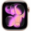 Apple Watch Series 11 42mm Gold Aluminum Case with Light Blush Sport Band (S/M)