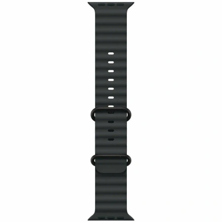 Apple Watch Ultra 3 49mm Black Titanium Case with Black Ocean Band (One Size)