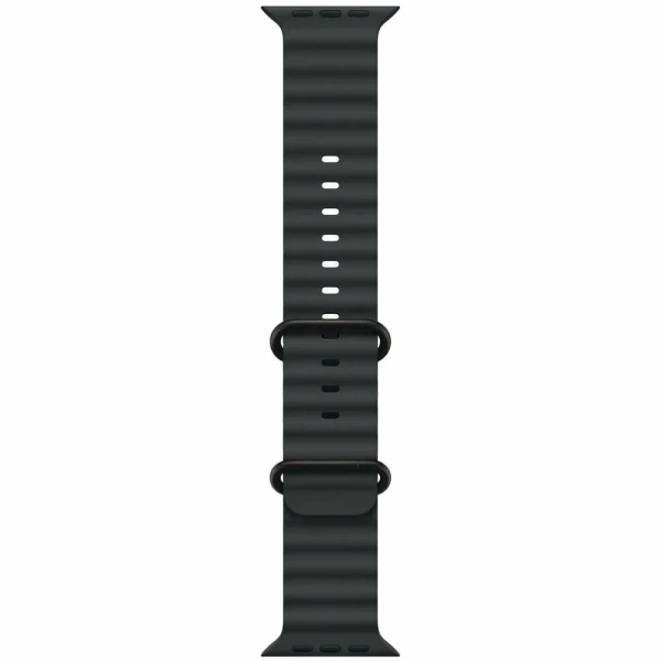 Apple Watch Ultra 3 49mm Black Titanium Case with Black Ocean Band (One Size)