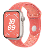 Apple Watch Series 9 45mm (GPS) Starlight Aluminum Case with Magic Ember Nike Sport Band (M/L) (MR9P3)