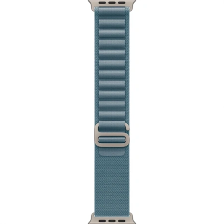 Apple Watch Ultra 3 49mm Natural Titanium Case with Light Blue Alpine Loop (M)