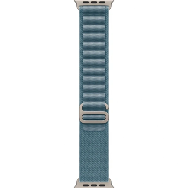Apple Watch Ultra 3 49mm Natural Titanium Case with Light Blue Alpine Loop (M)