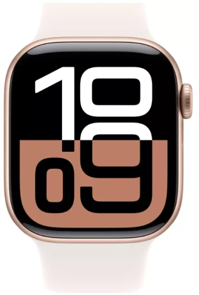 Apple Watch Series 10 46mm Rose Gold Aluminum Case with Light Blush Sport Band (M/L)