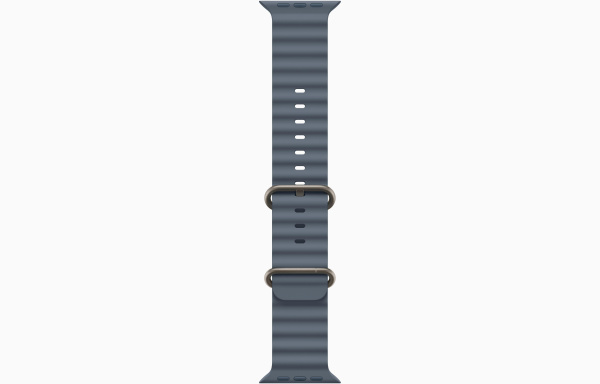 Apple Watch Ultra 3 49mm Natural Titanium Case with Anchor Blue Ocean Band (One Size)